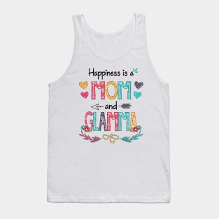 Happiness Is A Mom And Glamma Wildflower Happy Mother's Day Tank Top